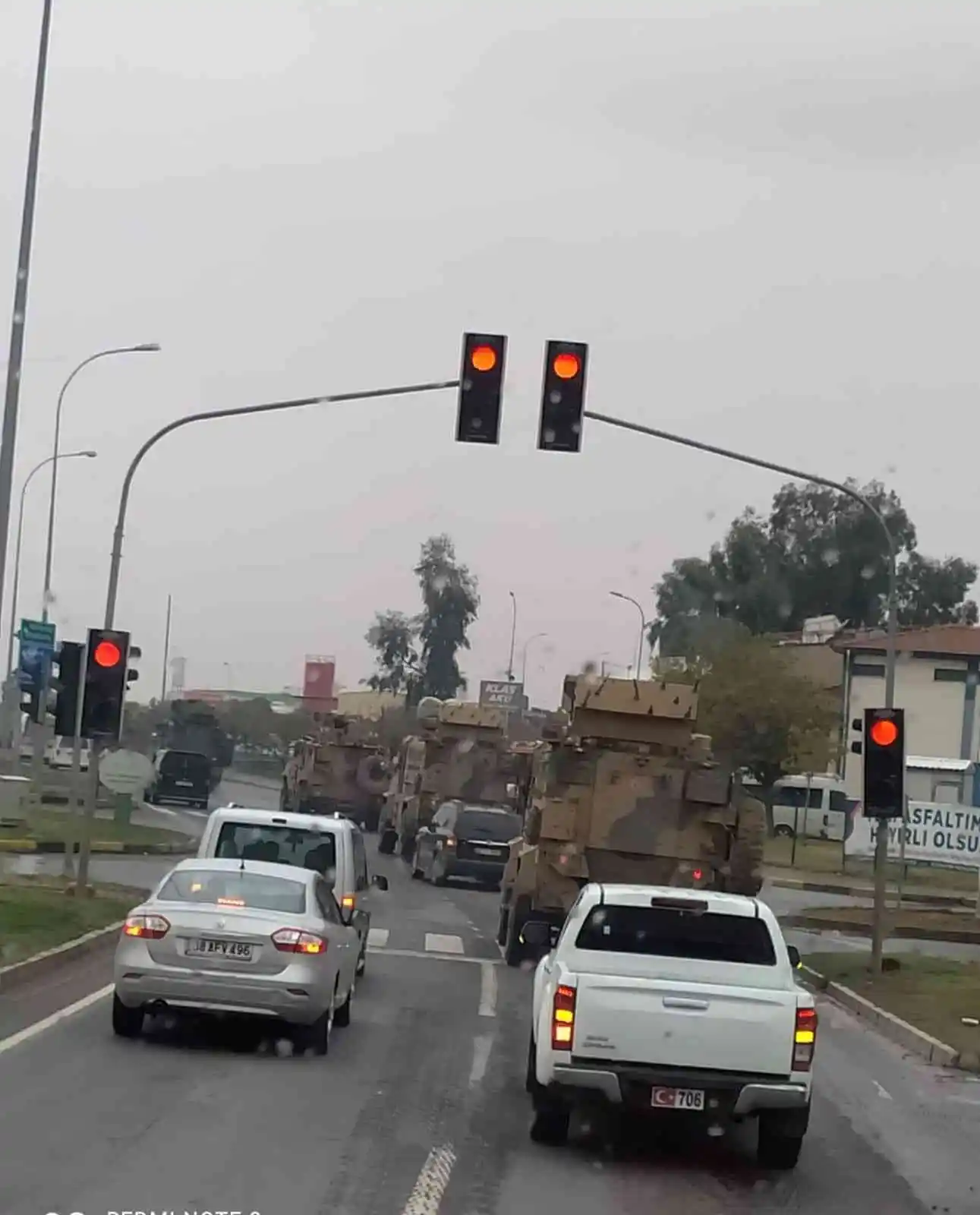 Suriye sınırında askeri araç hareketliliği