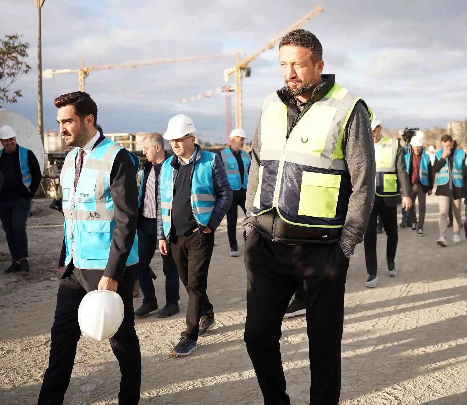 TBF Başkanı Türkoğlu, TBF Basketbol Gelişim Merkezi inşaatında incelemelerde bulundu