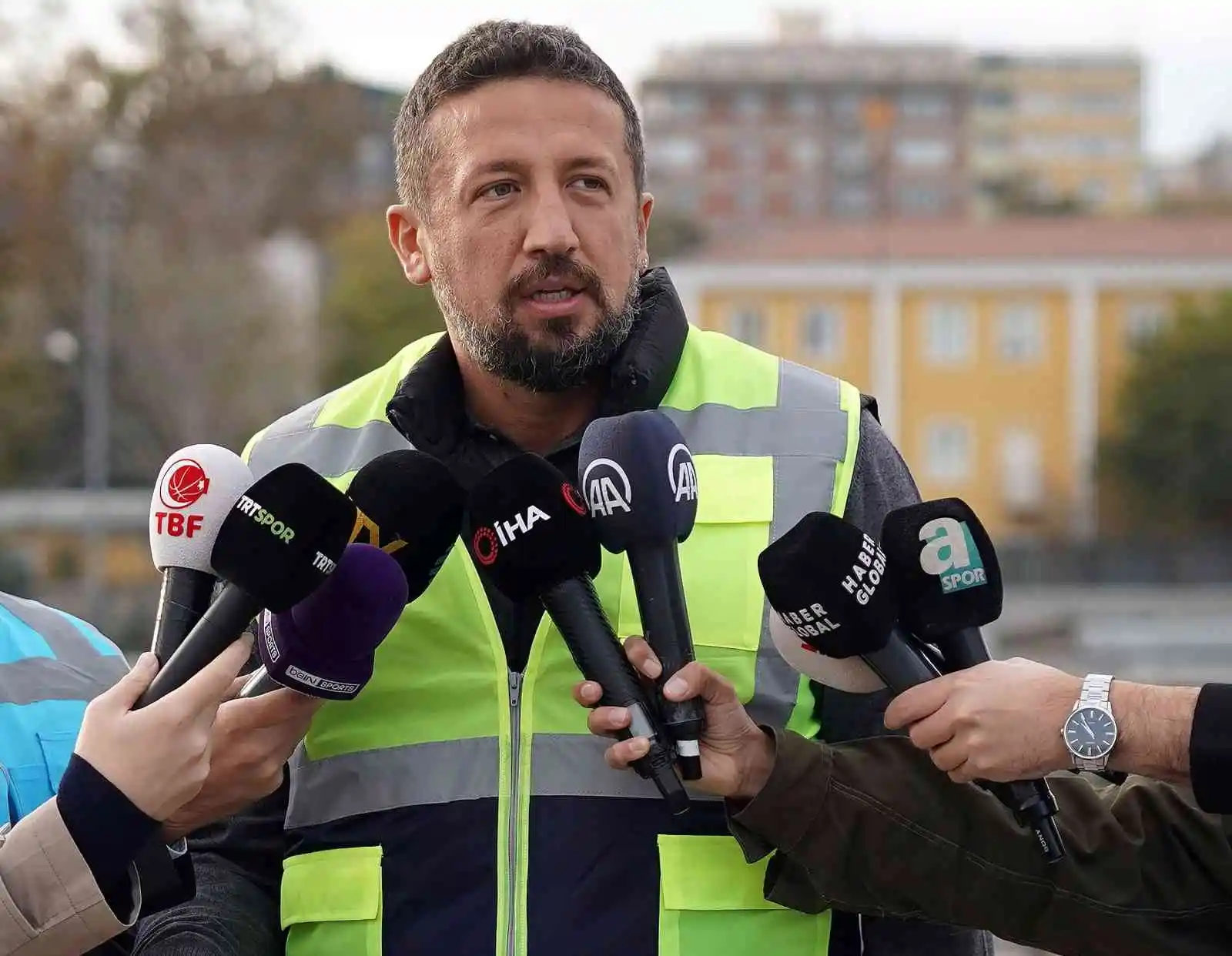 TBF Başkanı Türkoğlu, TBF Basketbol Gelişim Merkezi inşaatında incelemelerde bulundu
