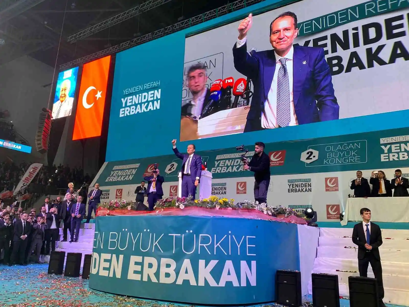 Yeniden Refah Partisi genel başkanlığına yeniden Fatih Erbakan seçildi
