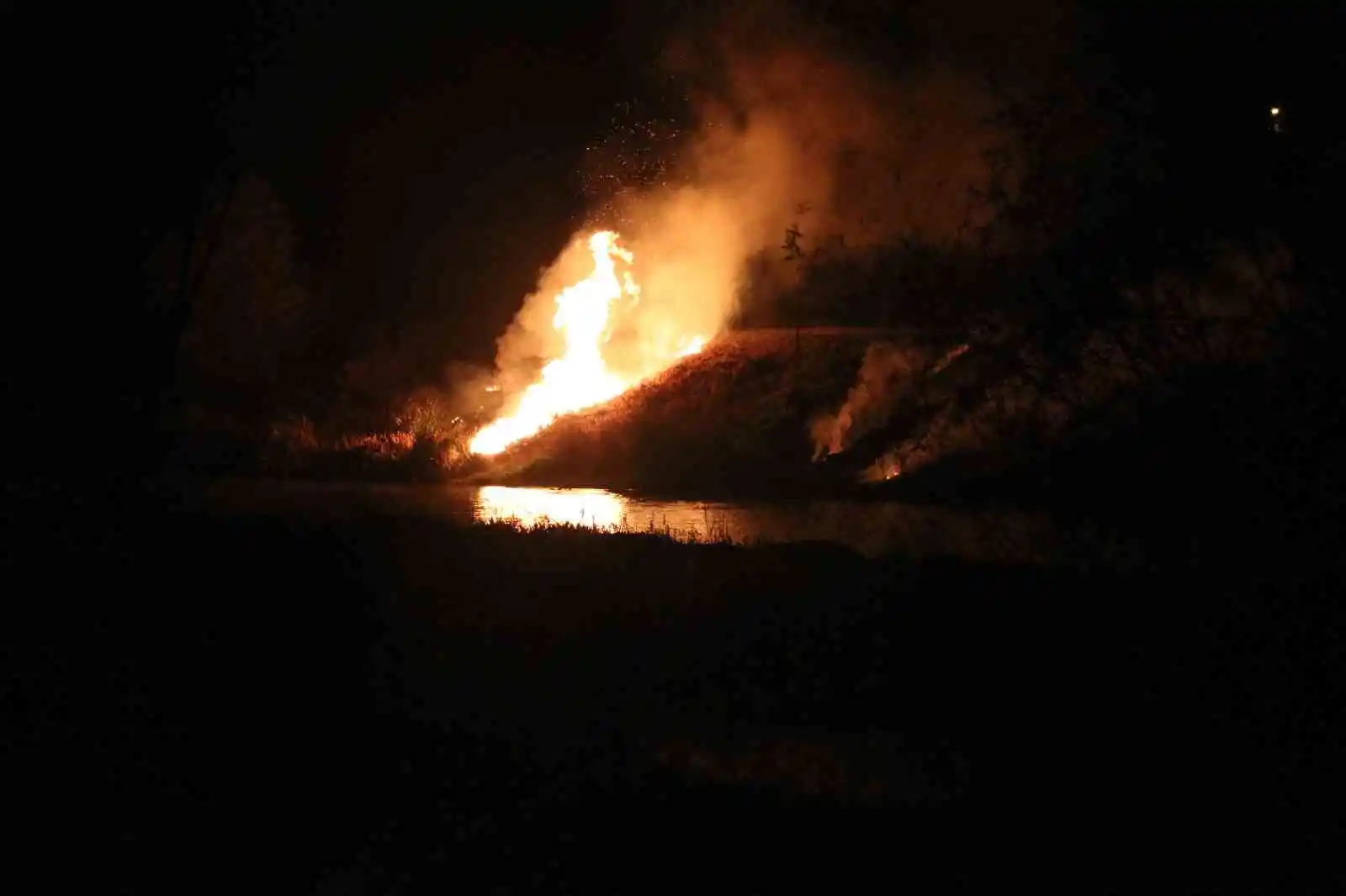 Amasya’da ot yangını
