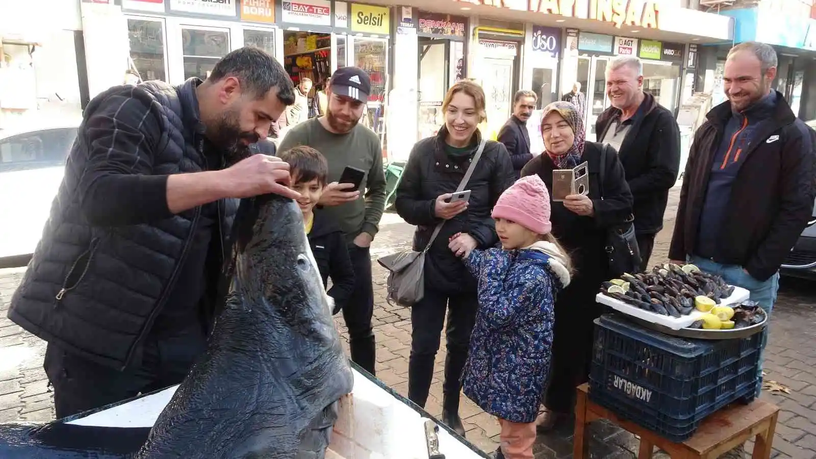 Bingöl’de 3 metrelik köpek balığı ilgi odağı oldu
