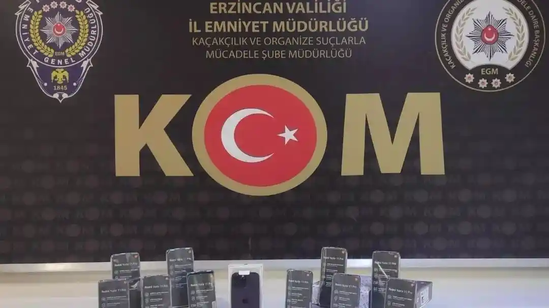 Erzincan'da 11 adet kaçak cep telefonu ele geçirildi
