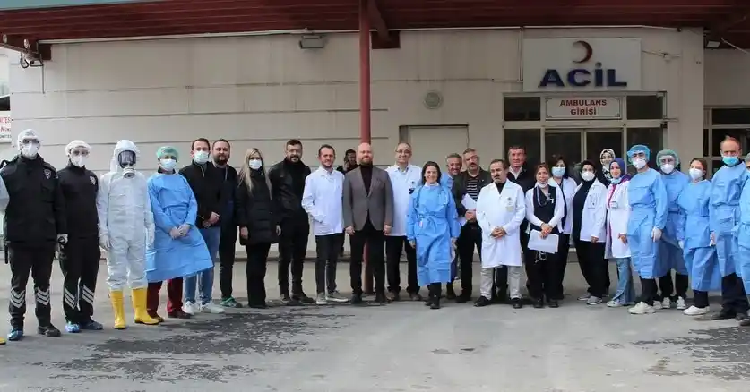 Evliya Çelebi Hastanesinde turuncu kod tatbikatı gerçeği aratmadı