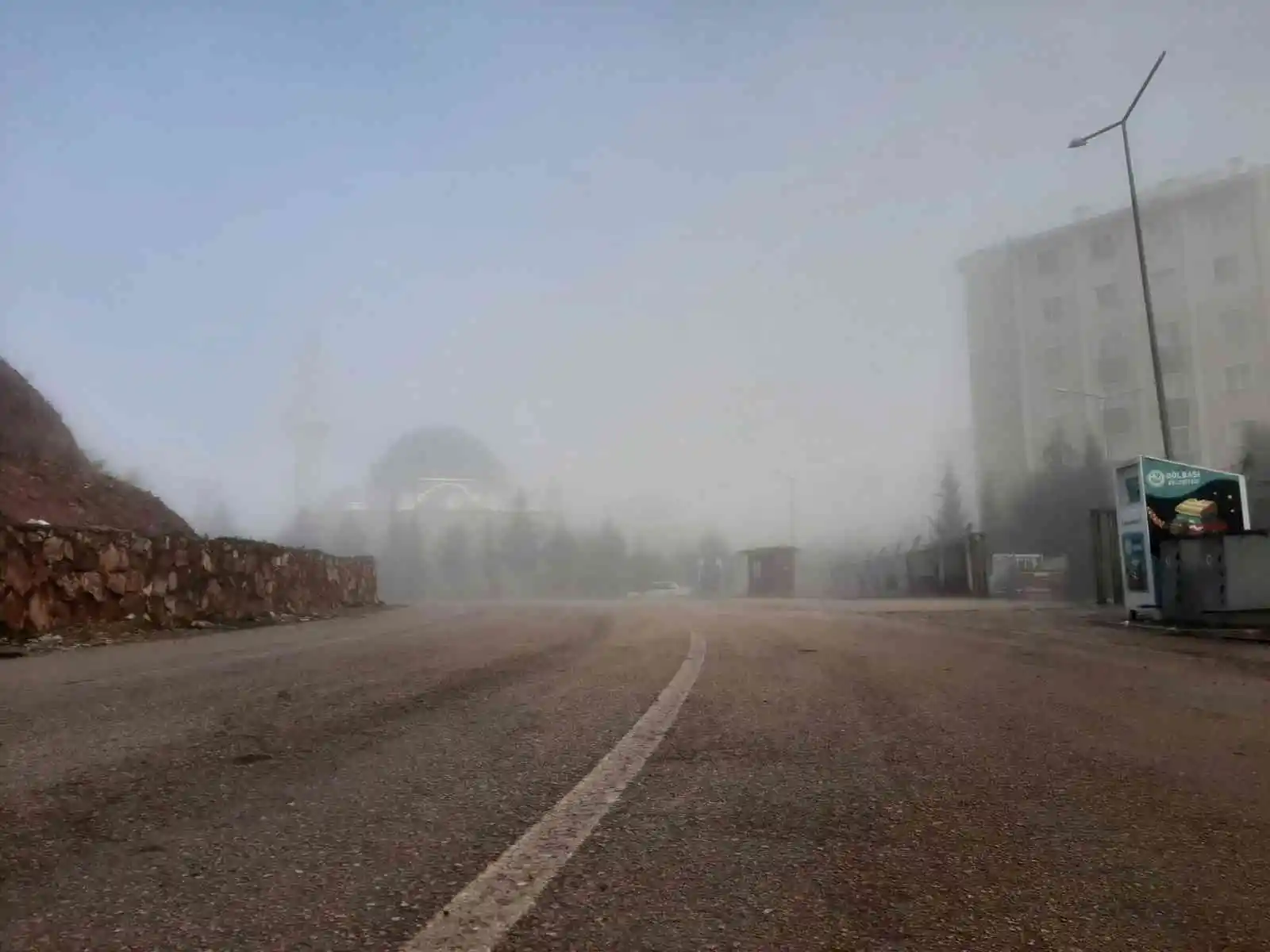 Gölbaşı'nda sis etkili oldu