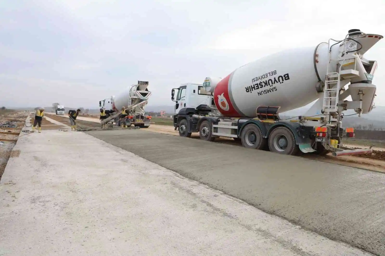 Havza OSB’ye 1,8 kilometrelik beton yol
