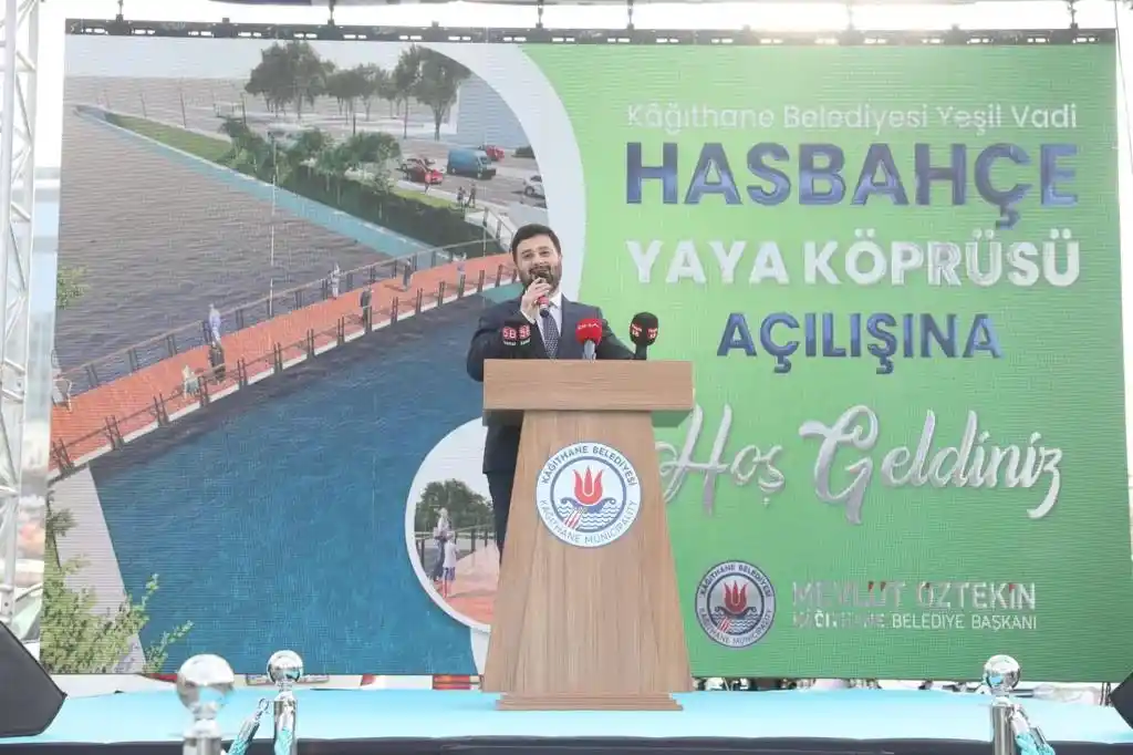 Kağıthane Yeşil Vadi Yaya Köprüsü açıldı
