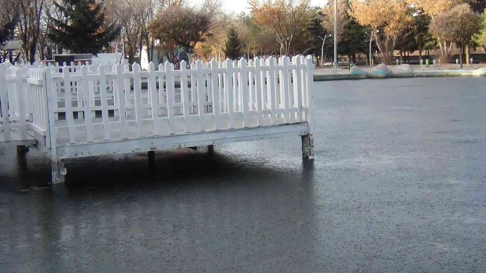 Kars’ta süs havuzları dondu, araçlar buz tuttu