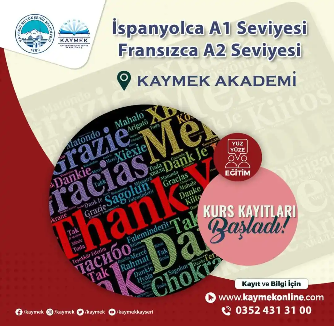 KAYMEK Akademi'de İspanyolca ve Fransızca Dil Kurs Kayıtları başladı
