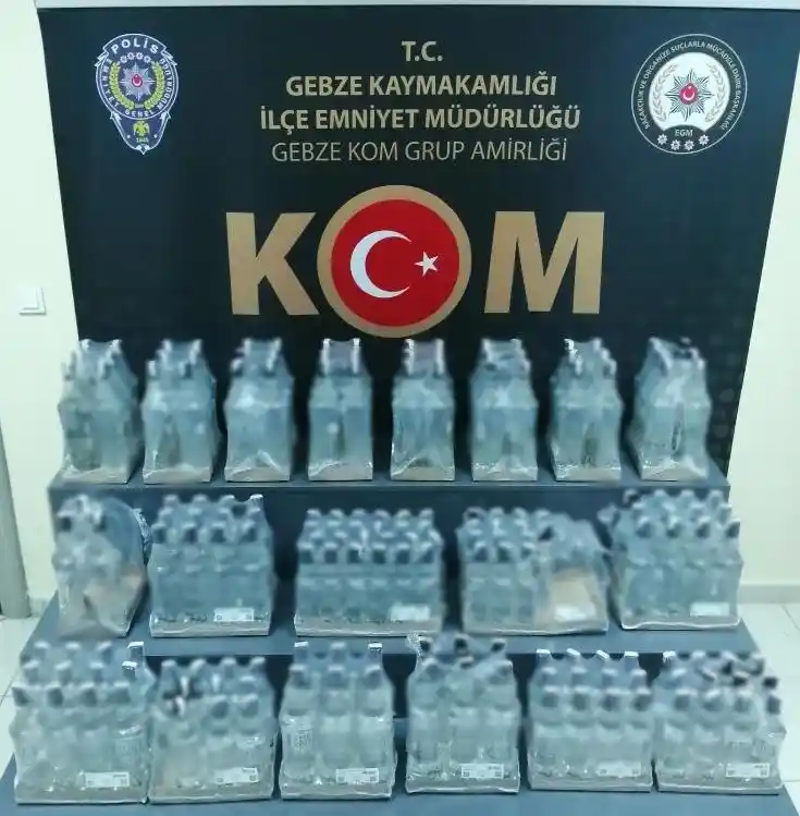 Kocaeli'de 171 şişe sahte alkol ele geçirildi: 3 gözaltı