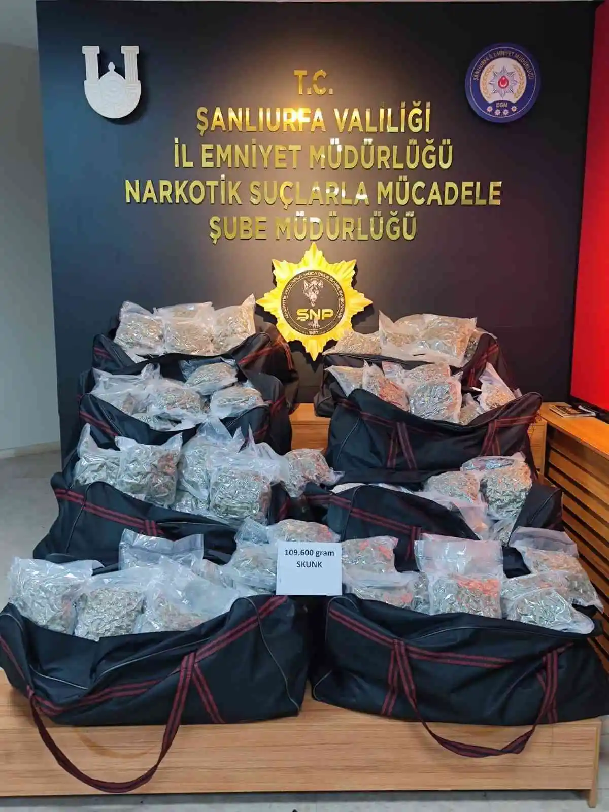 Şanlıurfa'da 109 kilo uyuşturucu ele geçirildi