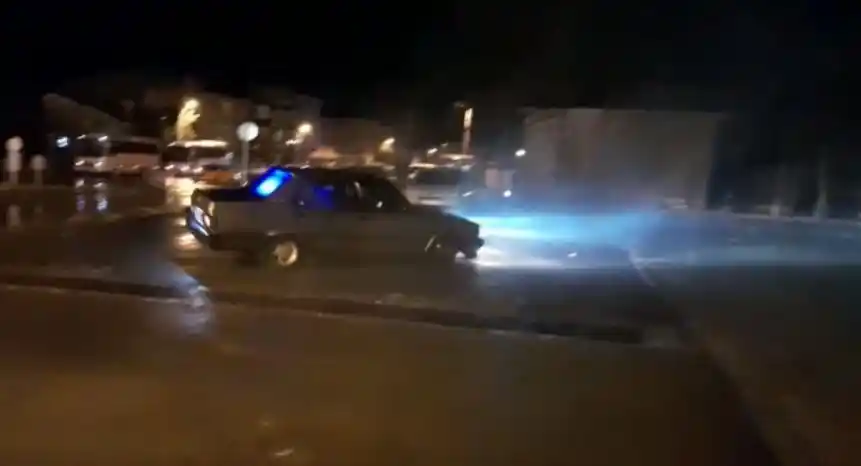 Tekirdağ’da drift şov pahalıya patladı