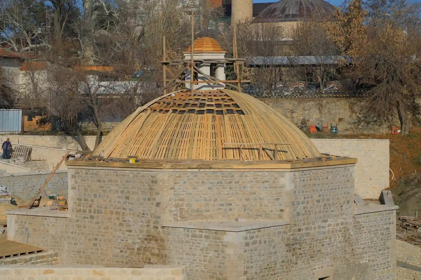 388 yıllık Hoca Hasan Hamamında restorasyon çalışmaları sürüyor

