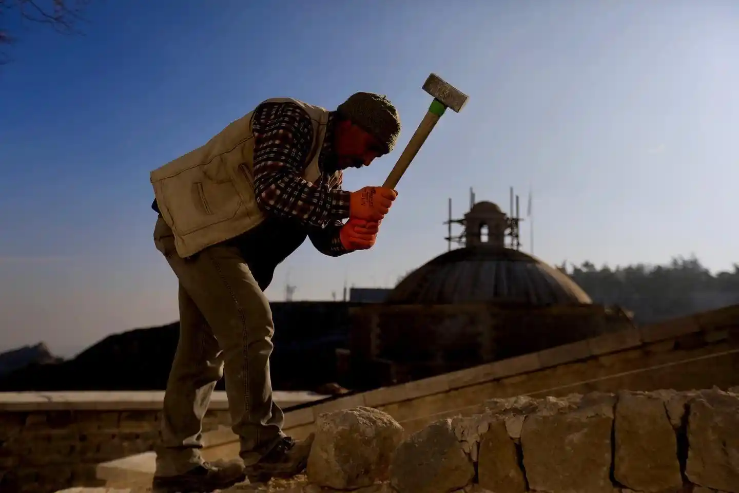 388 yıllık Hoca Hasan Hamamında restorasyon çalışmaları sürüyor
