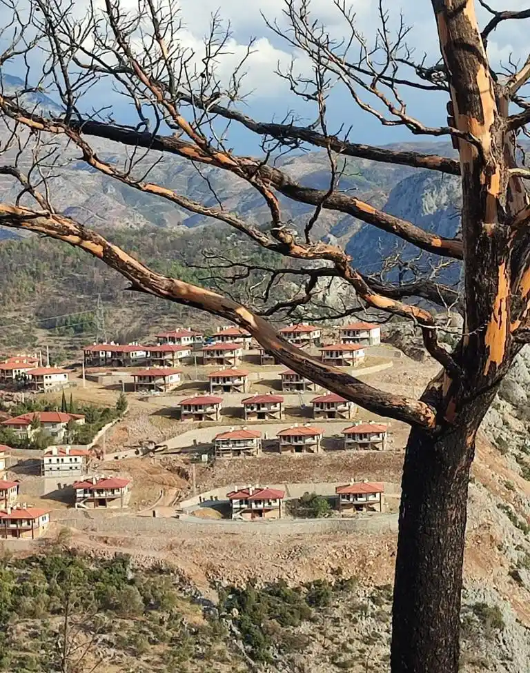 Antalya’da orman yangını sonrası devlet tarafından yeni bir köy inşa edildi
