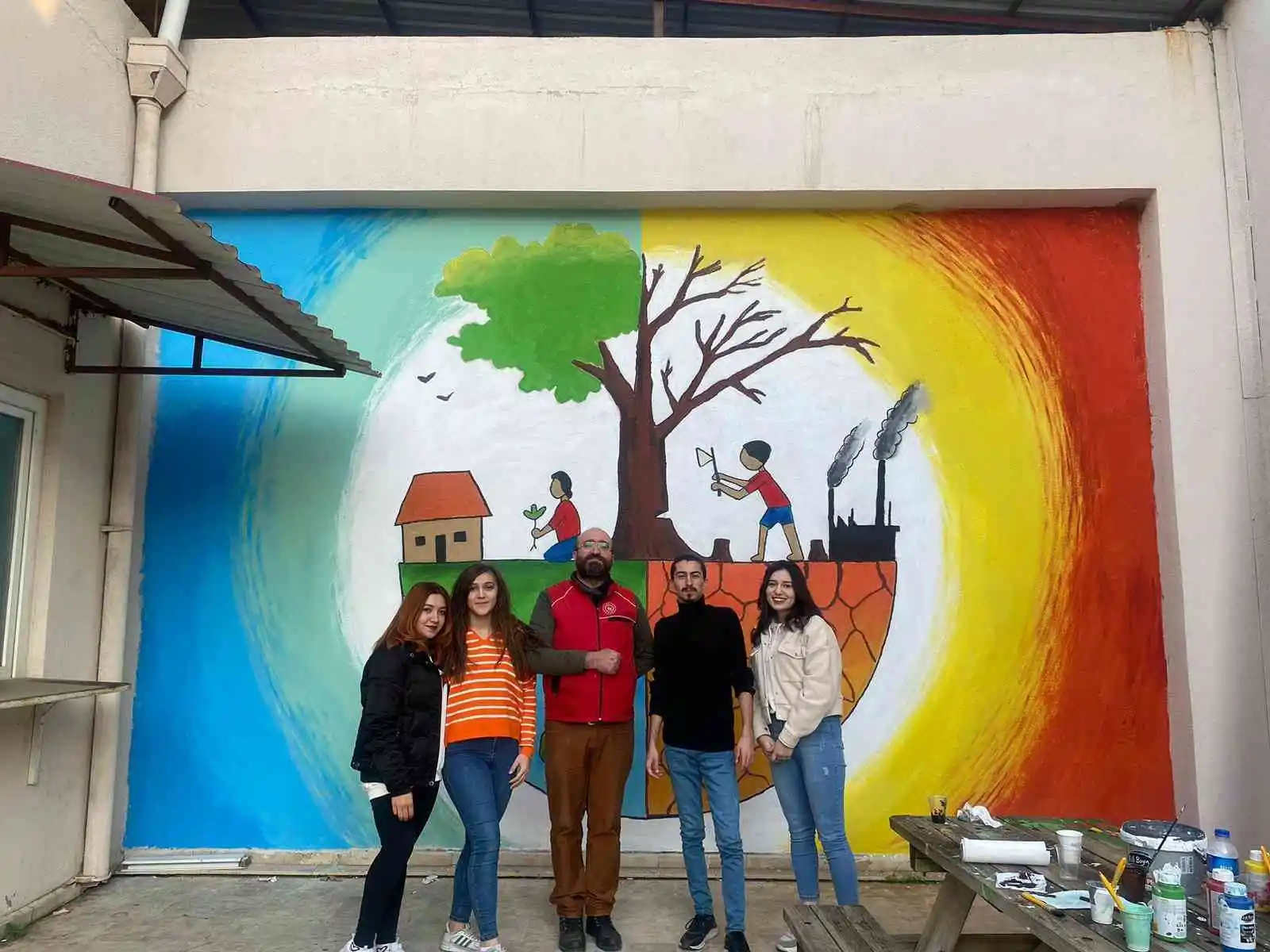 Aydın'da öğrenciler, doğa için çiziyor
