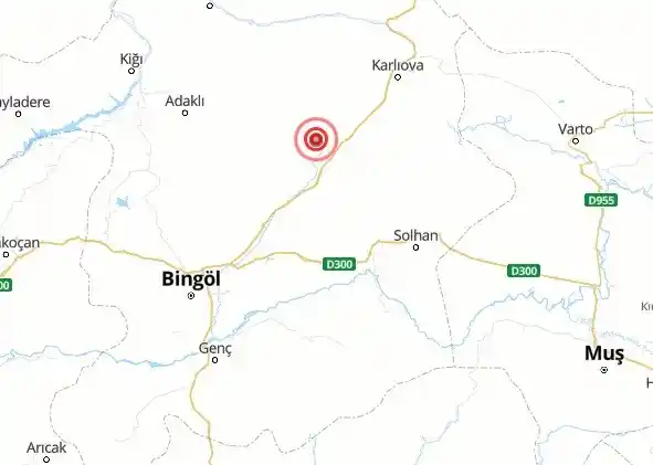 Bingöl'de 3.3 büyüklüğünde deprem
