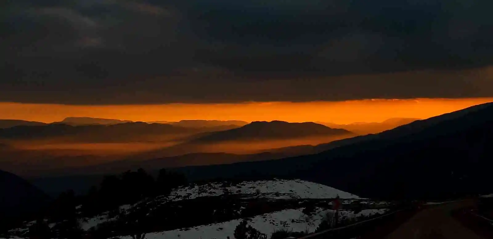 Bolu’da kartpostallık gün batımı

