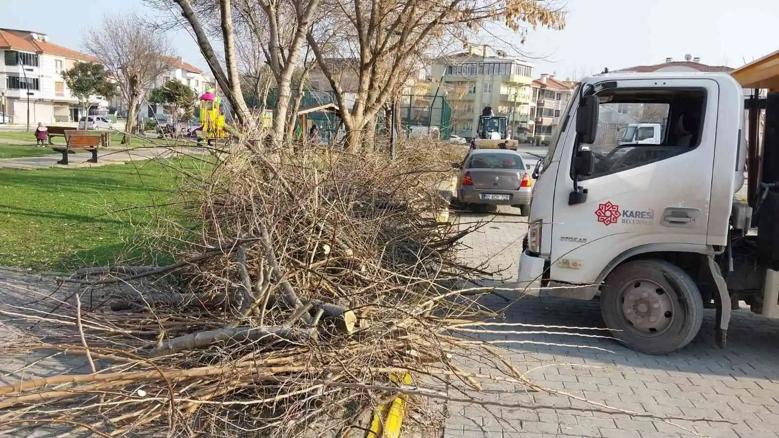 Karesi Belediyesi’nden ağaçlara kış bakımı
