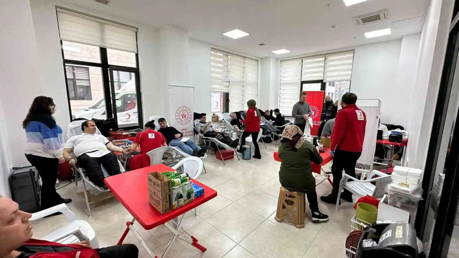 Ordu Gençlik ve Spor İl Müdürlüğü'nde kan bağışı kampanyası düzenlendi