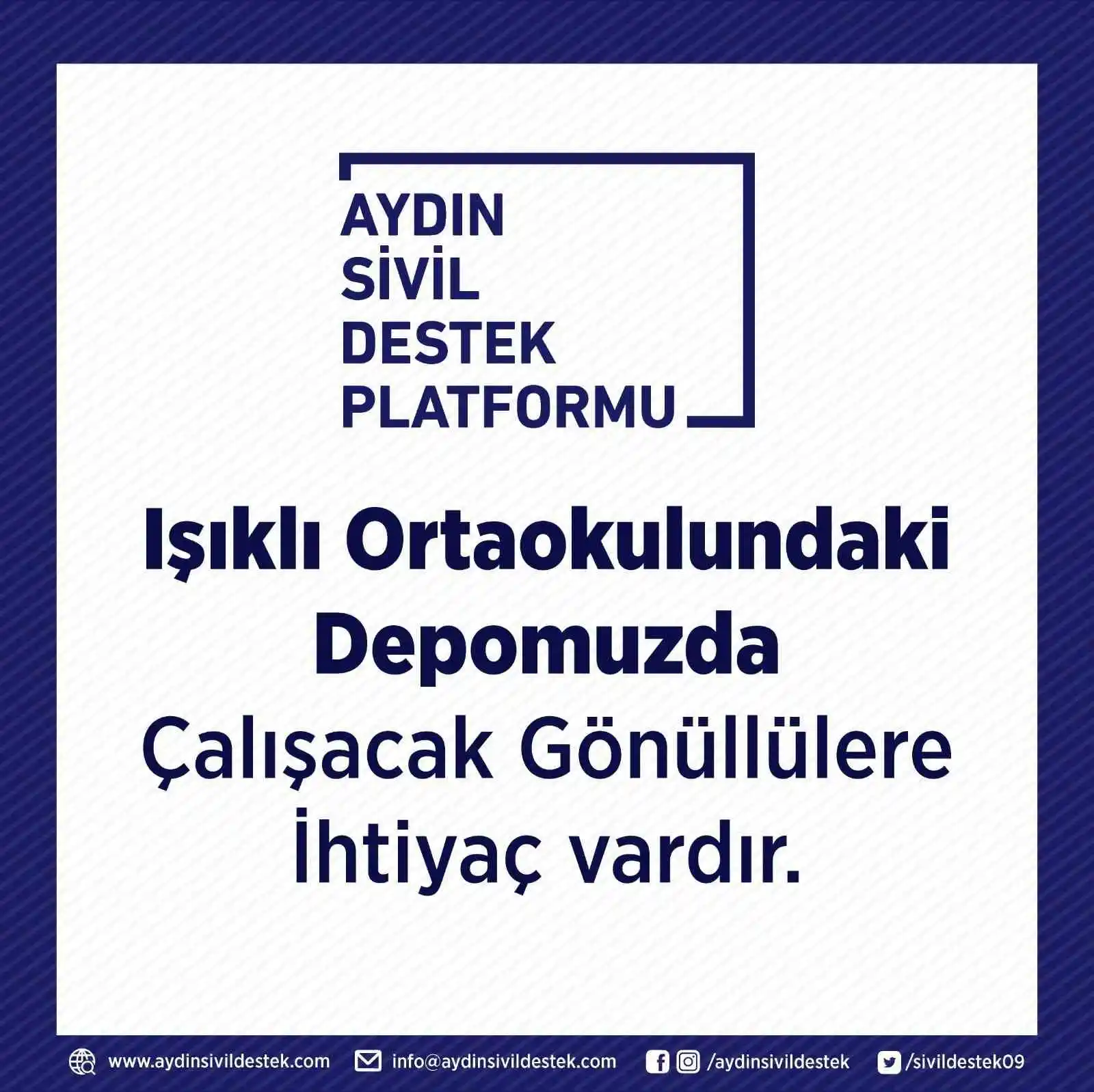 Aydın Valiliği ihtiyaç listesini açıkladı
