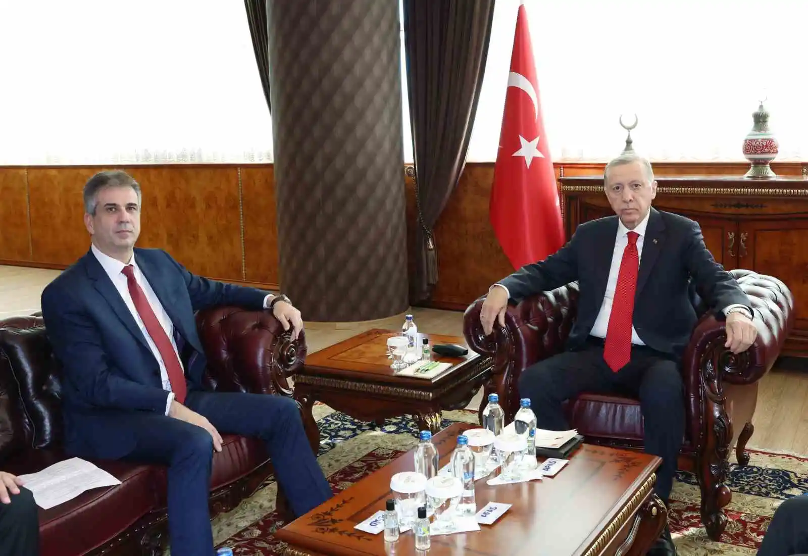 Cumhurbaşkanı Recep Tayyip Erdoğan, İsrail Dışişleri Bakanı Eli Cohen'i kabul etti.
