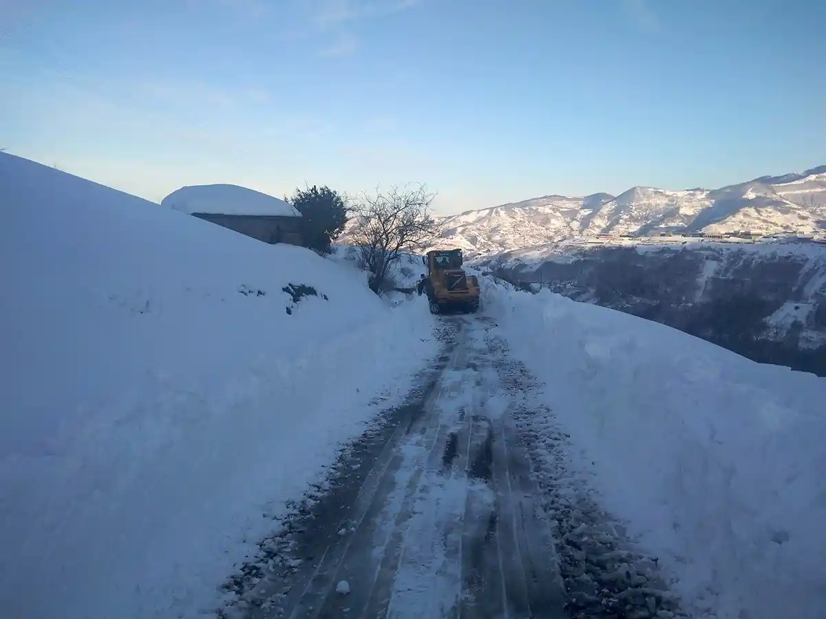 Doğu Karadeniz’de kar nedeniyle kapalı 110 köy yolu bulunuyor
