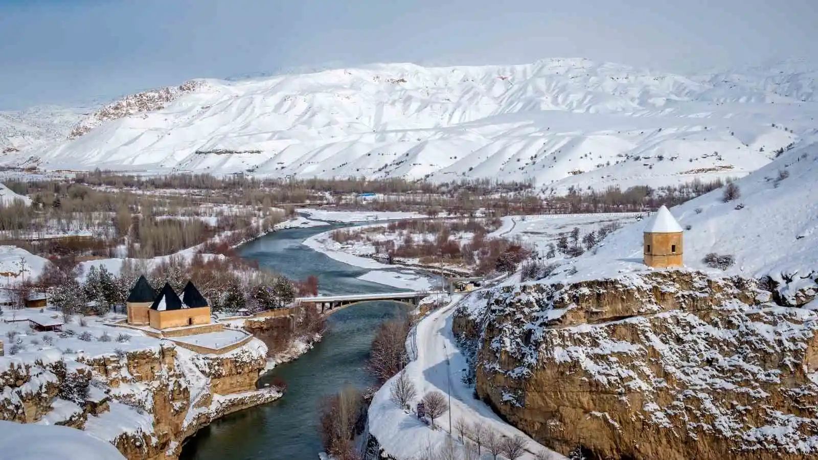 Erzincan’da kartpostallık kış fotoğrafları
