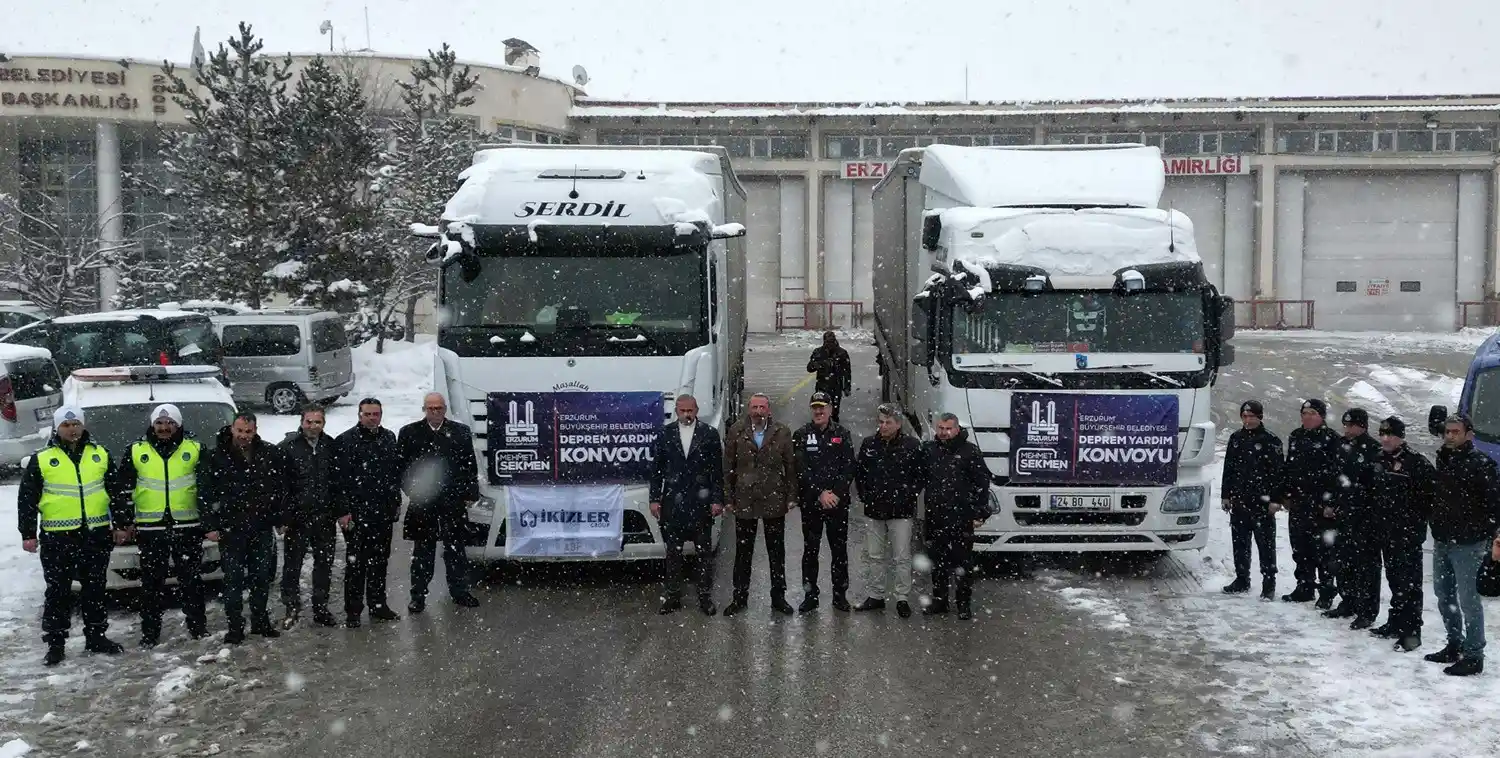 Erzurum felaket bölgesine adeta can simidi oldu
